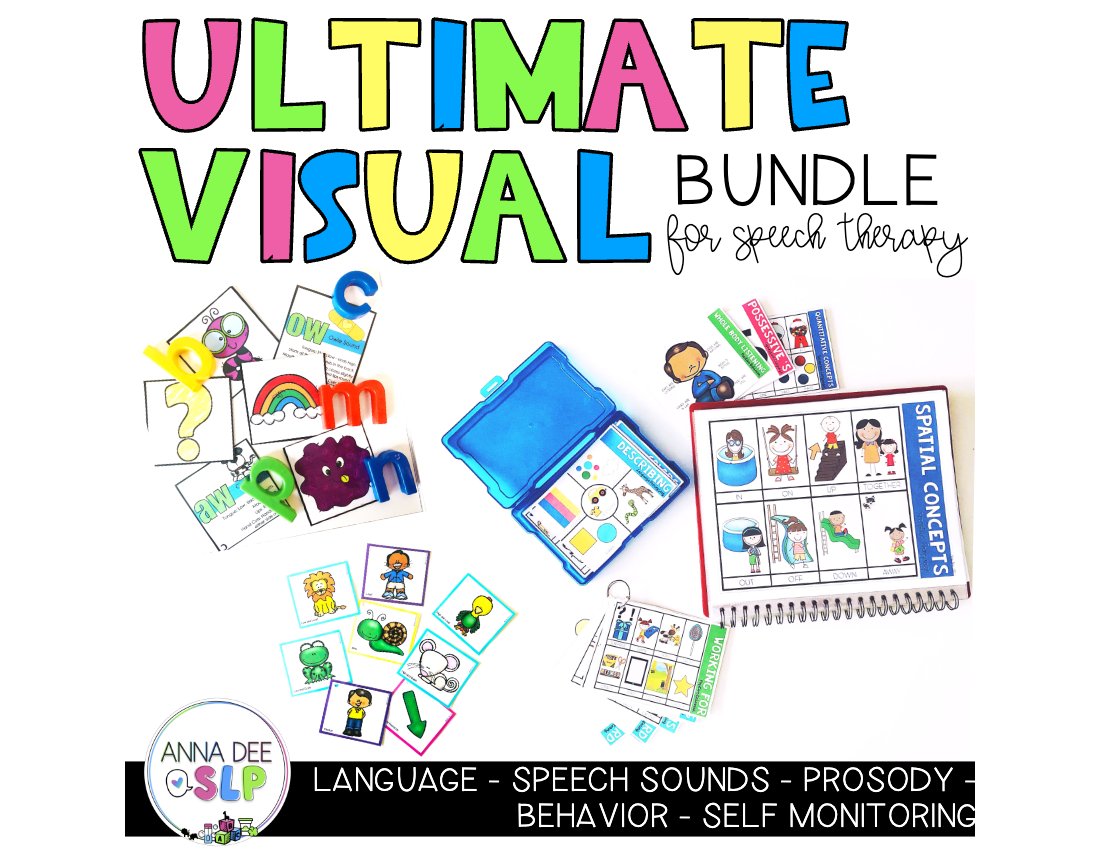 Ultimate Visual Supports Bundle for speech therapy preview page 1