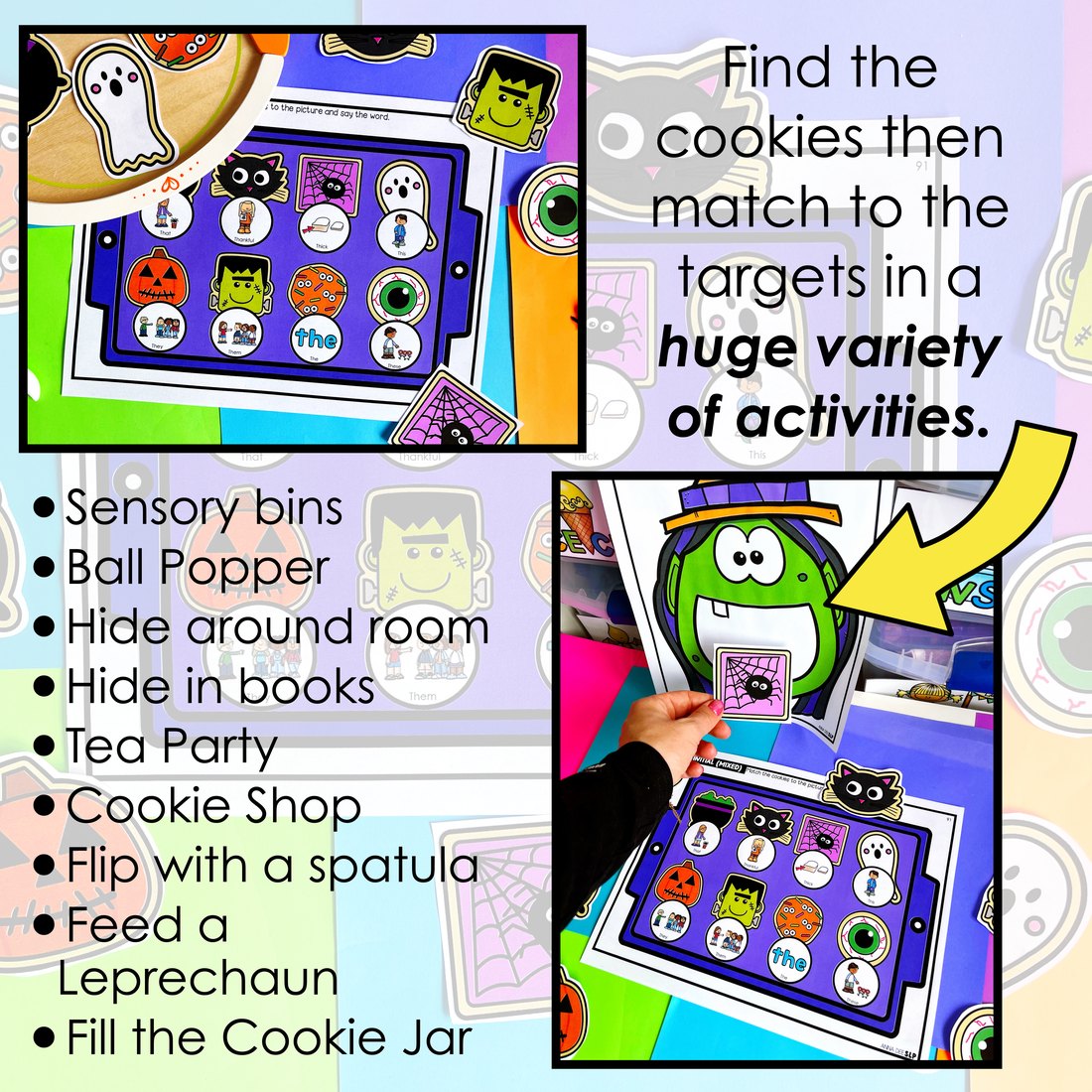 Halloween say and play activity for speech therapy – image 2