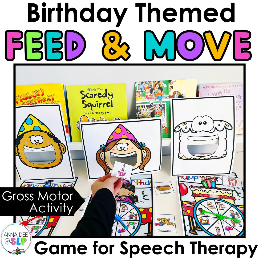 Birthday Interactive Feeding Game for speech therapy