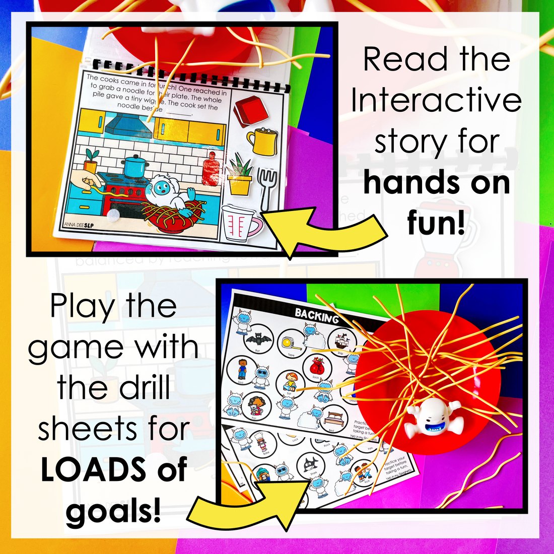 Yeti in my Spaghetti Story and Game Bundle for speech therapy – image 3