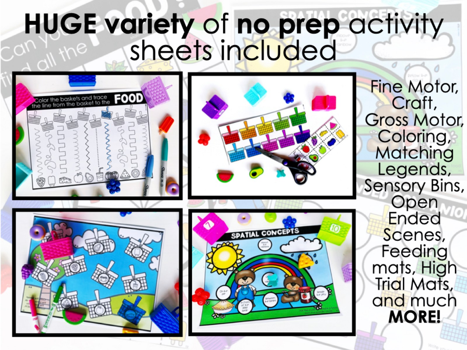 Spring and Summer Picnic Basket Toy Companion for speech therapy preview page 3