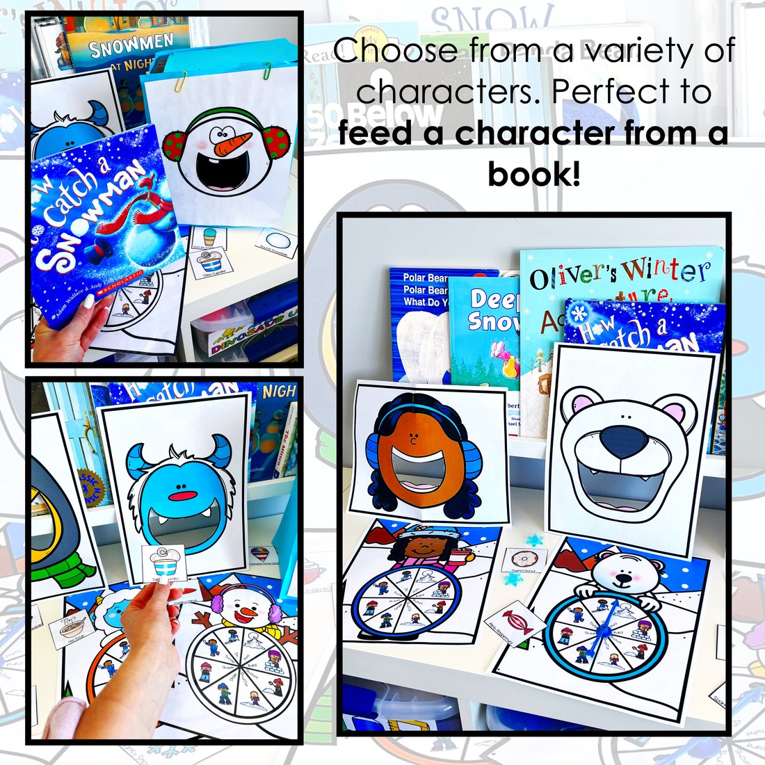 Winter Interactive Feeding Game for speech therapy – image 3