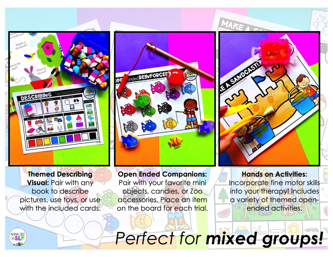Summer Activities and Worksheets for speech therapy preview page 5