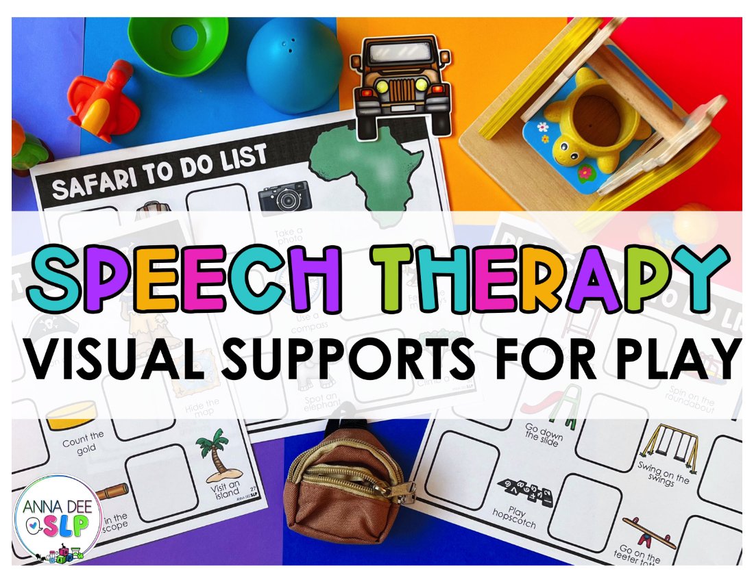 Pretend Play Visual Supports for speech therapy preview page 1