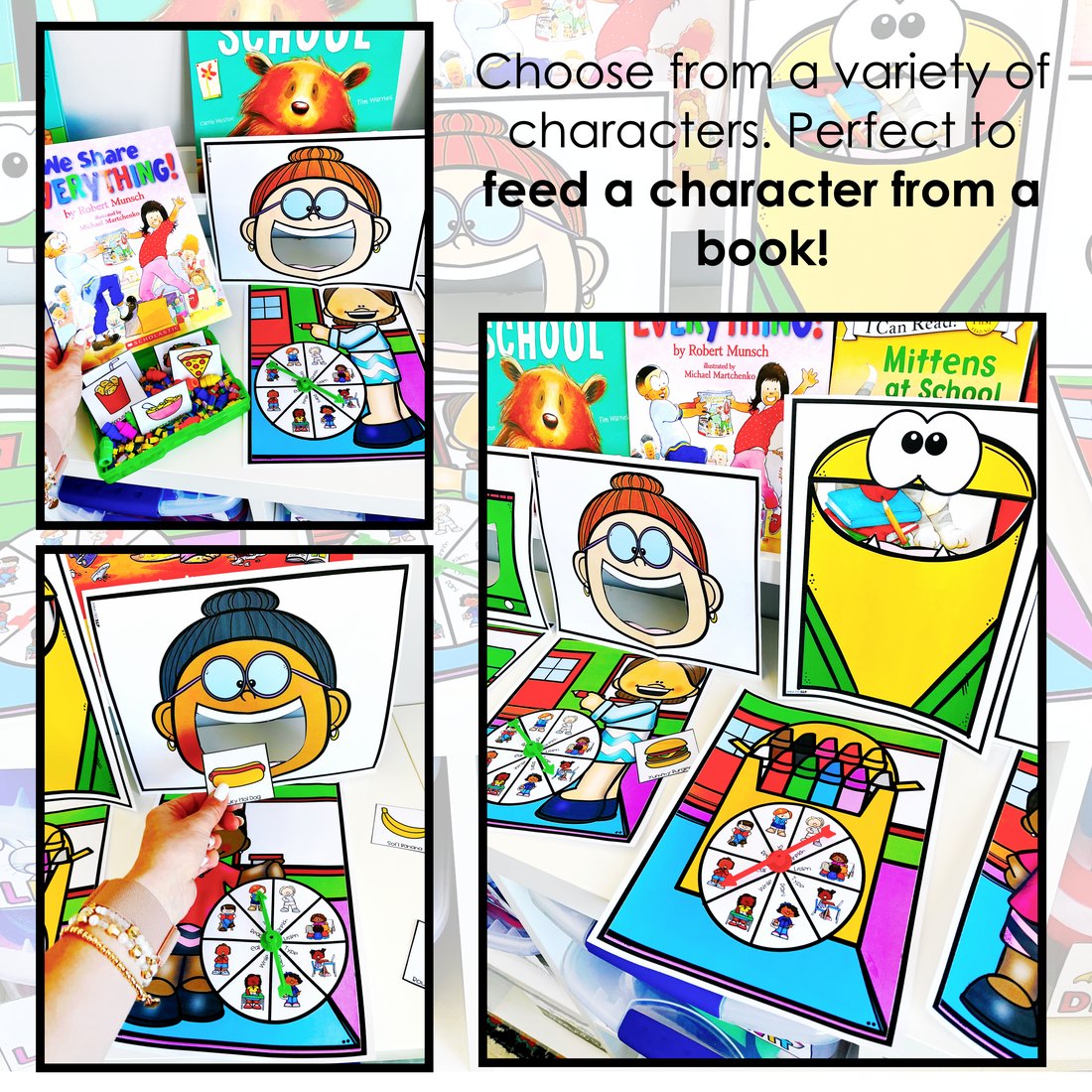 Back to School Interactive Feeding Game for speech therapy – image 3