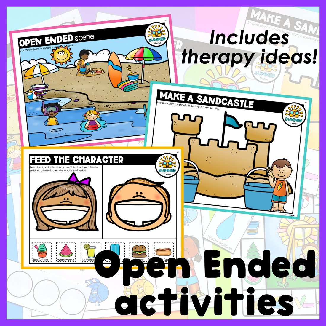 Summer Activities and Worksheets for speech therapy – image 3