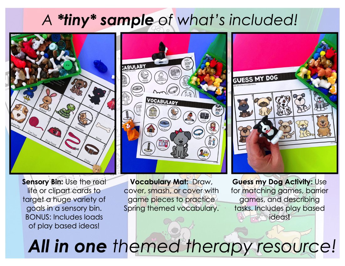 Pet Activities and Worksheets for speech therapy preview page 6