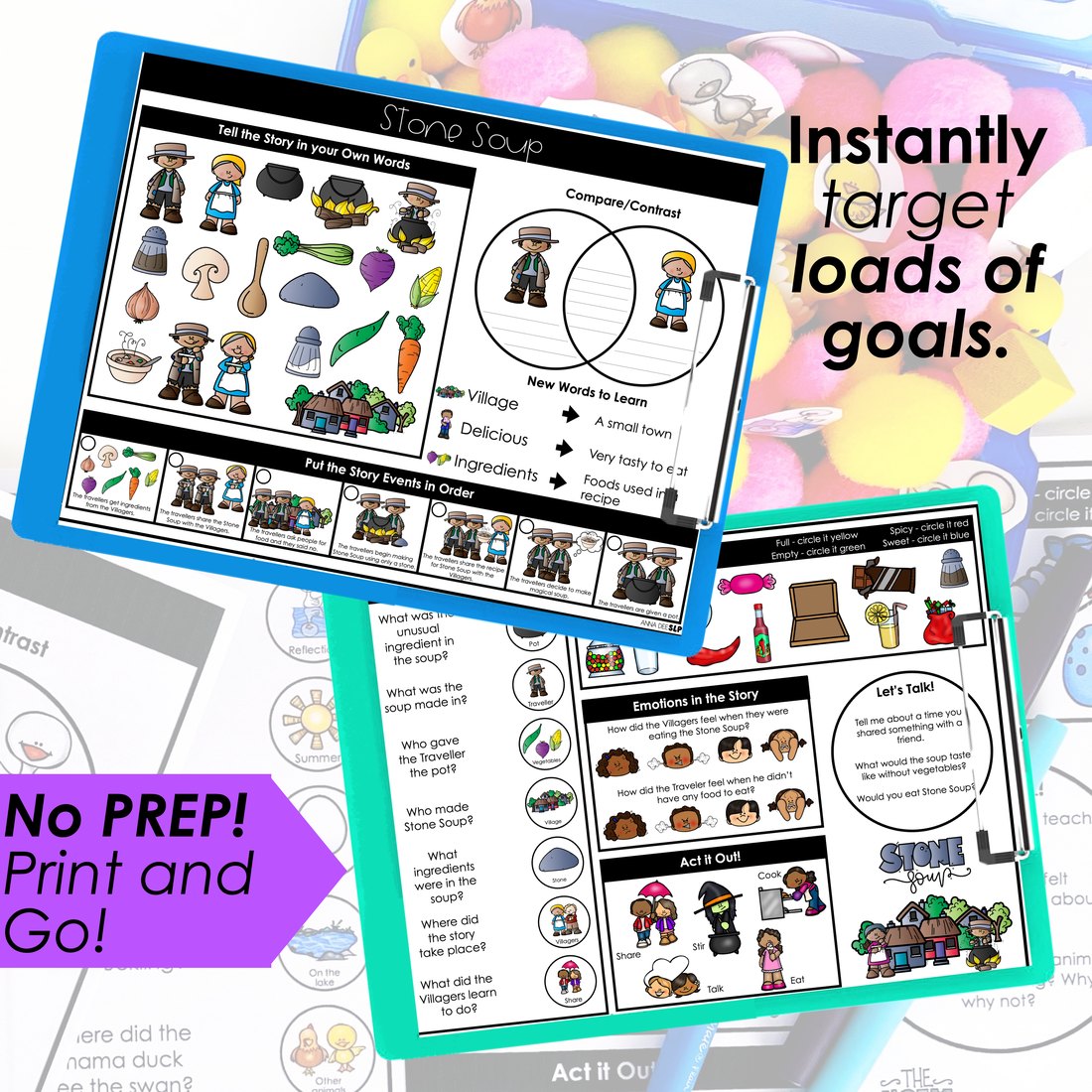 Fairy tale book companions bundle for speech therapy – image 2