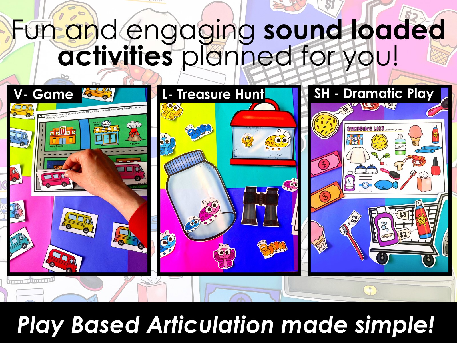 Play Based Articulation Activities Bundle for speech therapy preview page 3