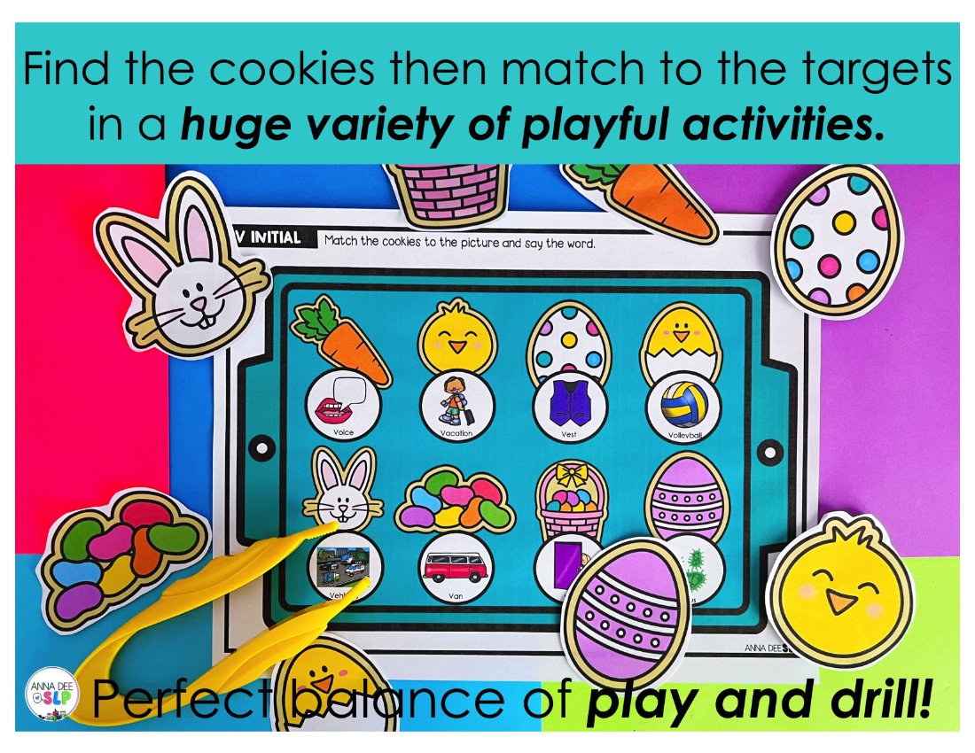 Easter say and play activity for speech therapy preview page 2