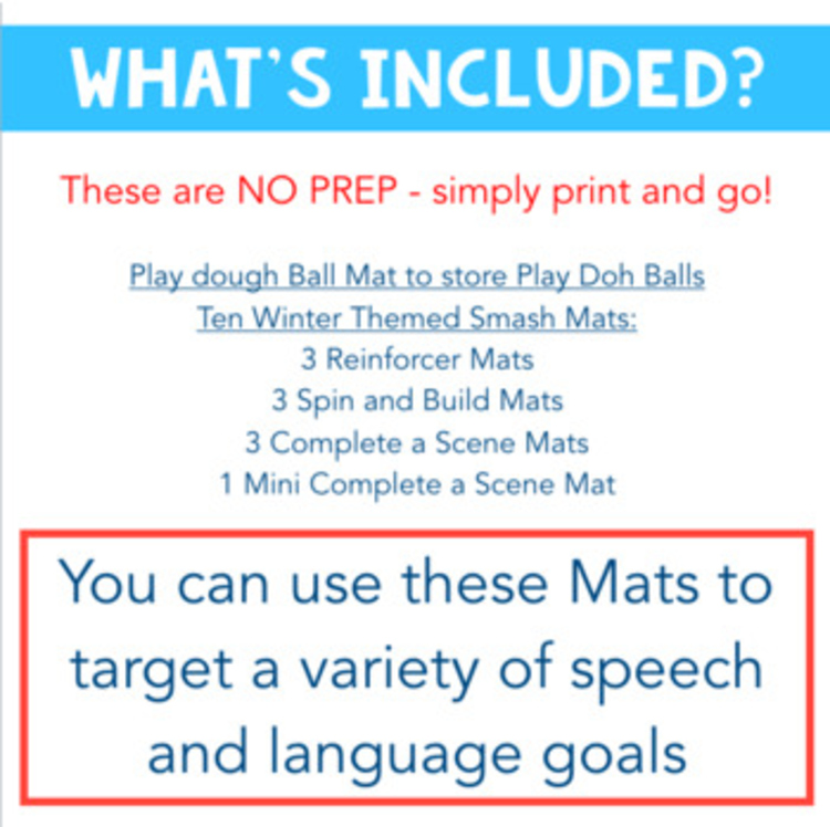 Winter Play Doh Activity for speech therapy – image 2