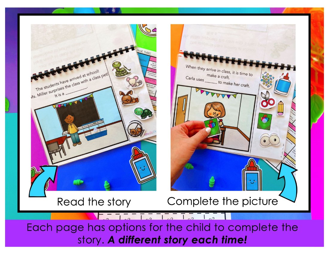 Back to School Interactive Story Book for speech therapy preview page 2
