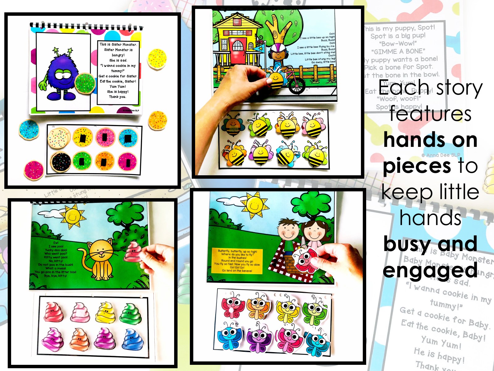 Apraxia Repetitive Book Bundle for speech therapy preview page 3