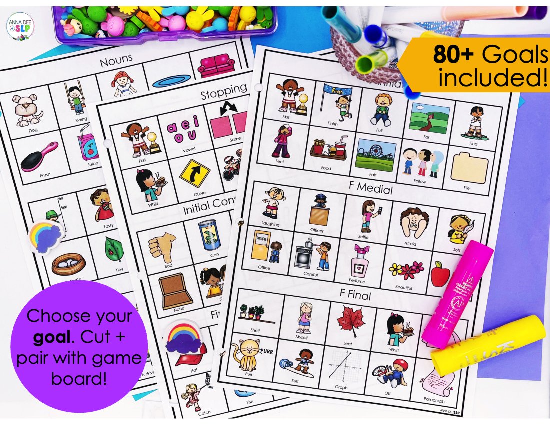 Year Round Board Games for speech therapy preview page 2