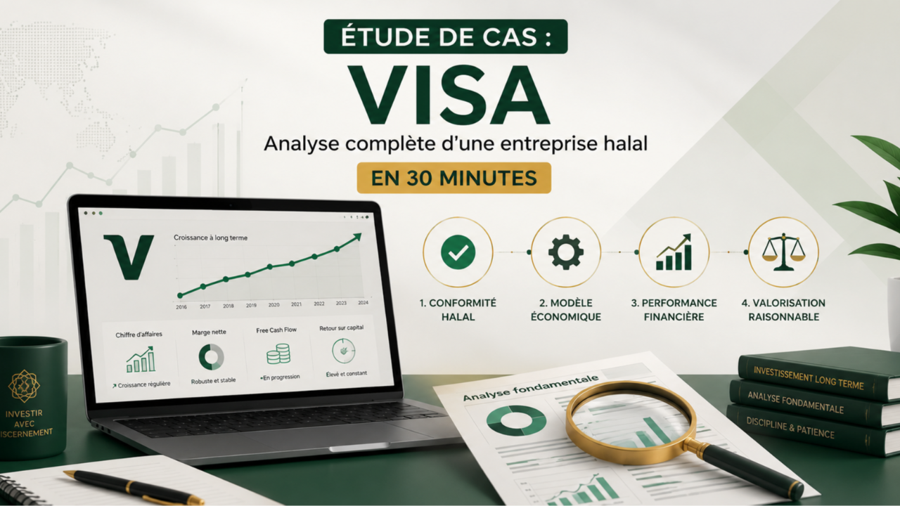 Analyse complète de l'action Visa : étapes d'évaluation halal, business, chiffres clés et valorisation pour investisseur musulman
