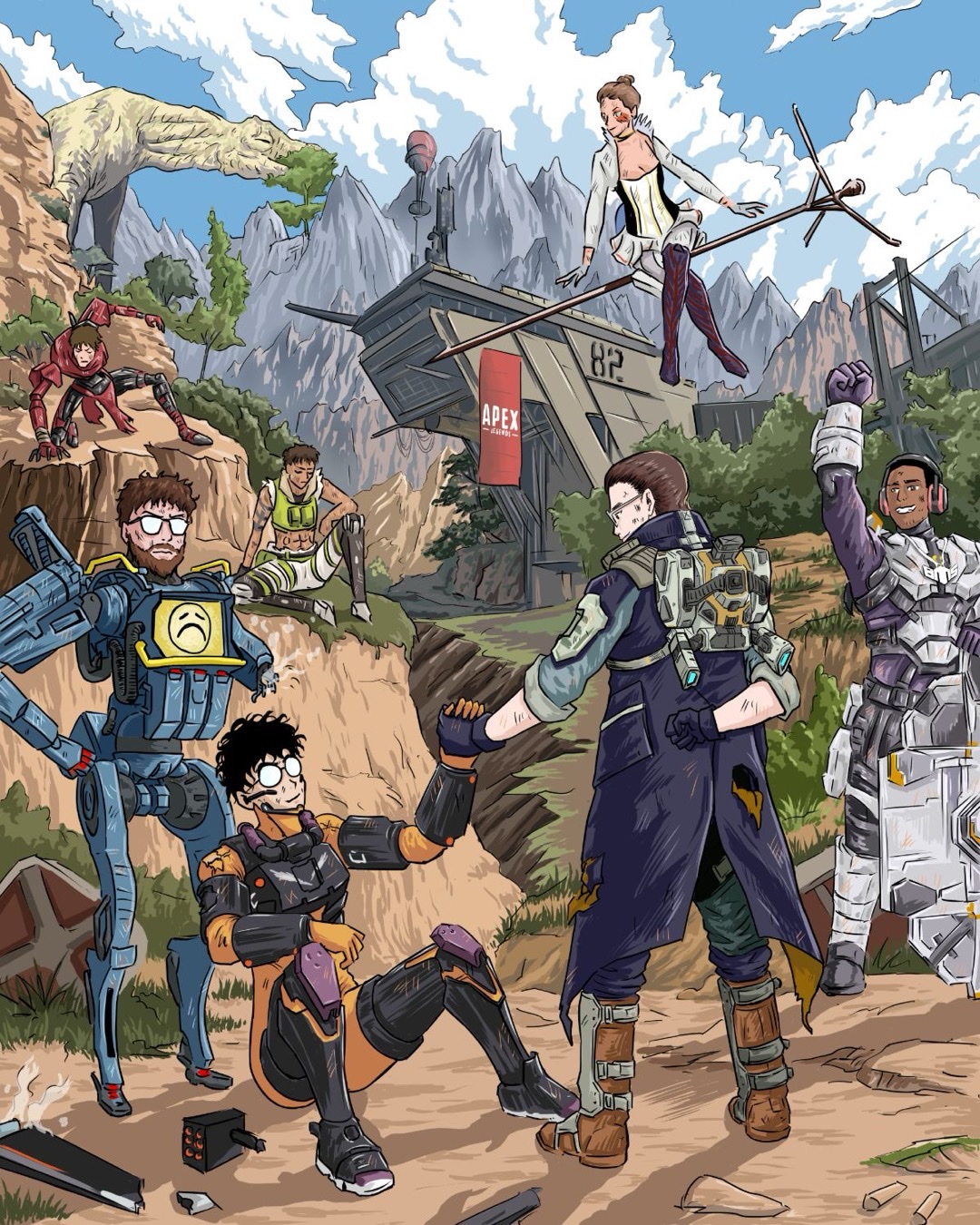 Illustration inspirée de l’univers Apex Legends