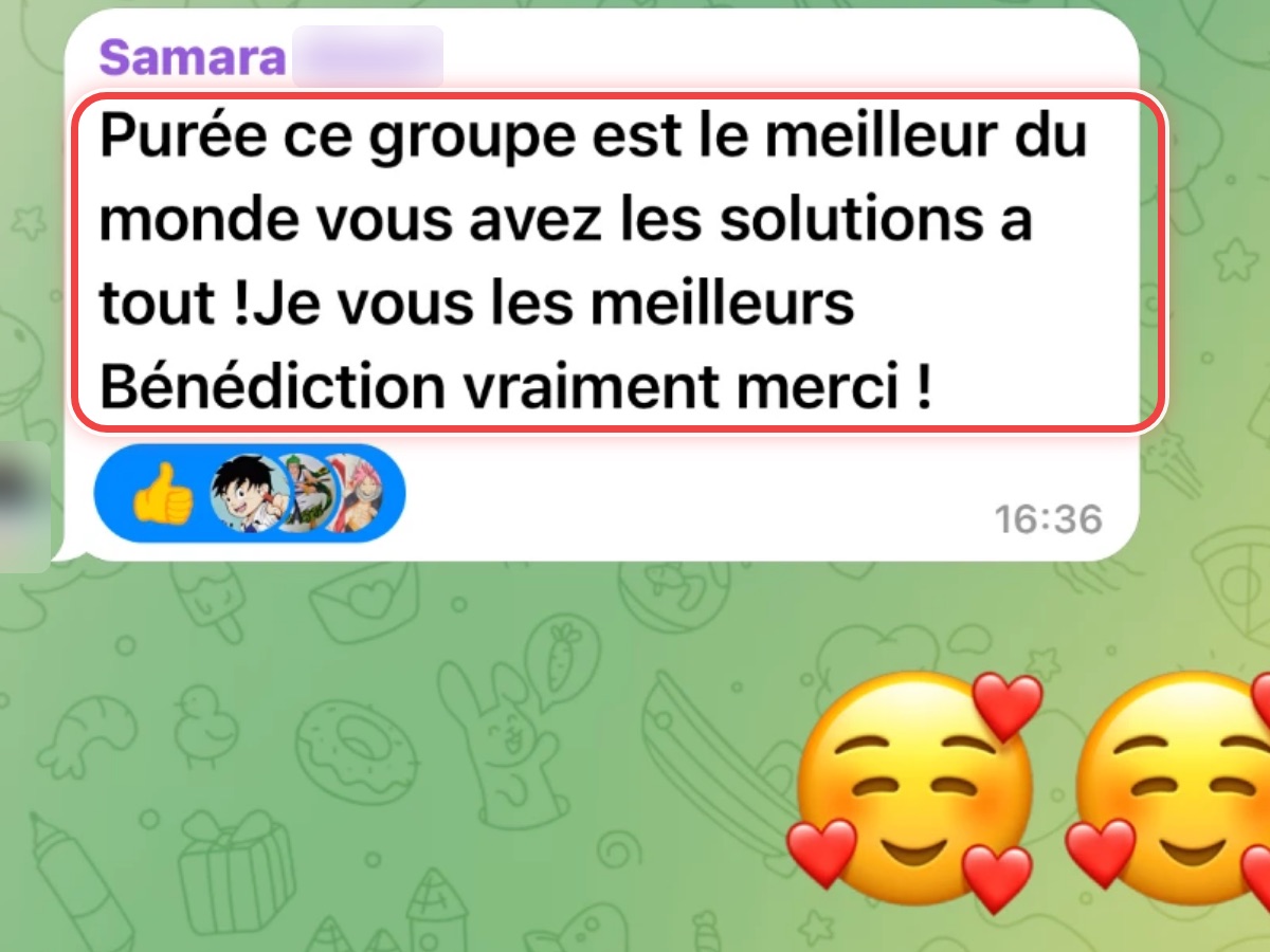 Message de Samara, membre du Dōjō : « ce groupe est le meilleur du monde, vous avez les solutions à tout »