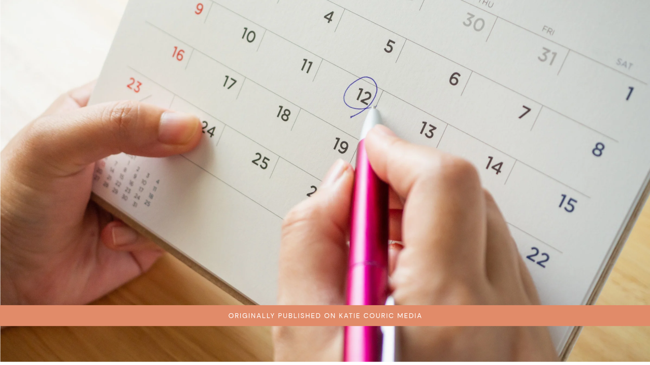 calendar with large red note