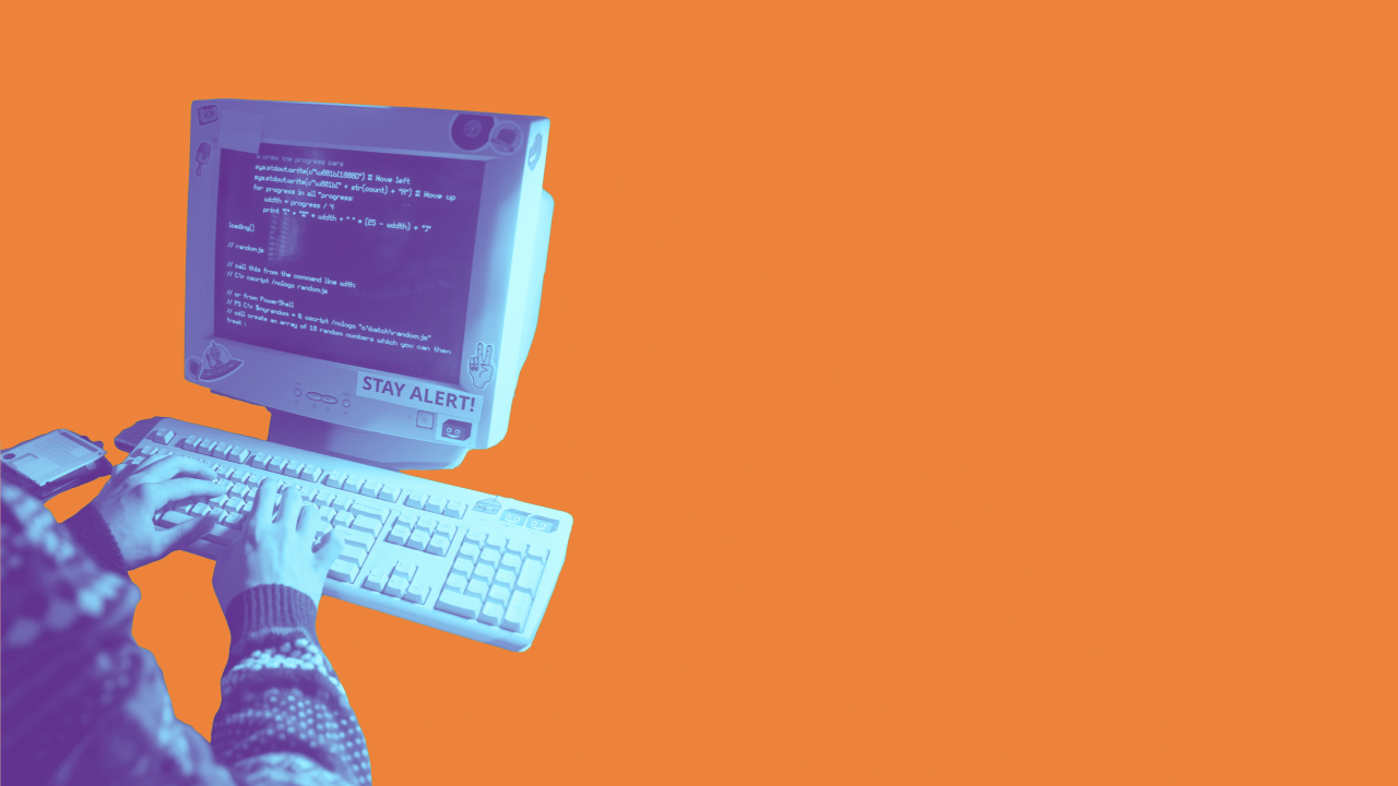 person working on a computer