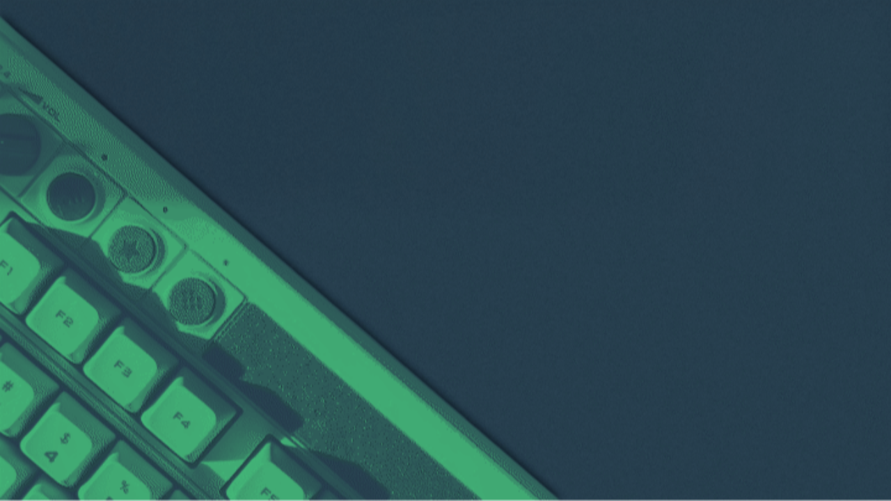keyboard in the corner