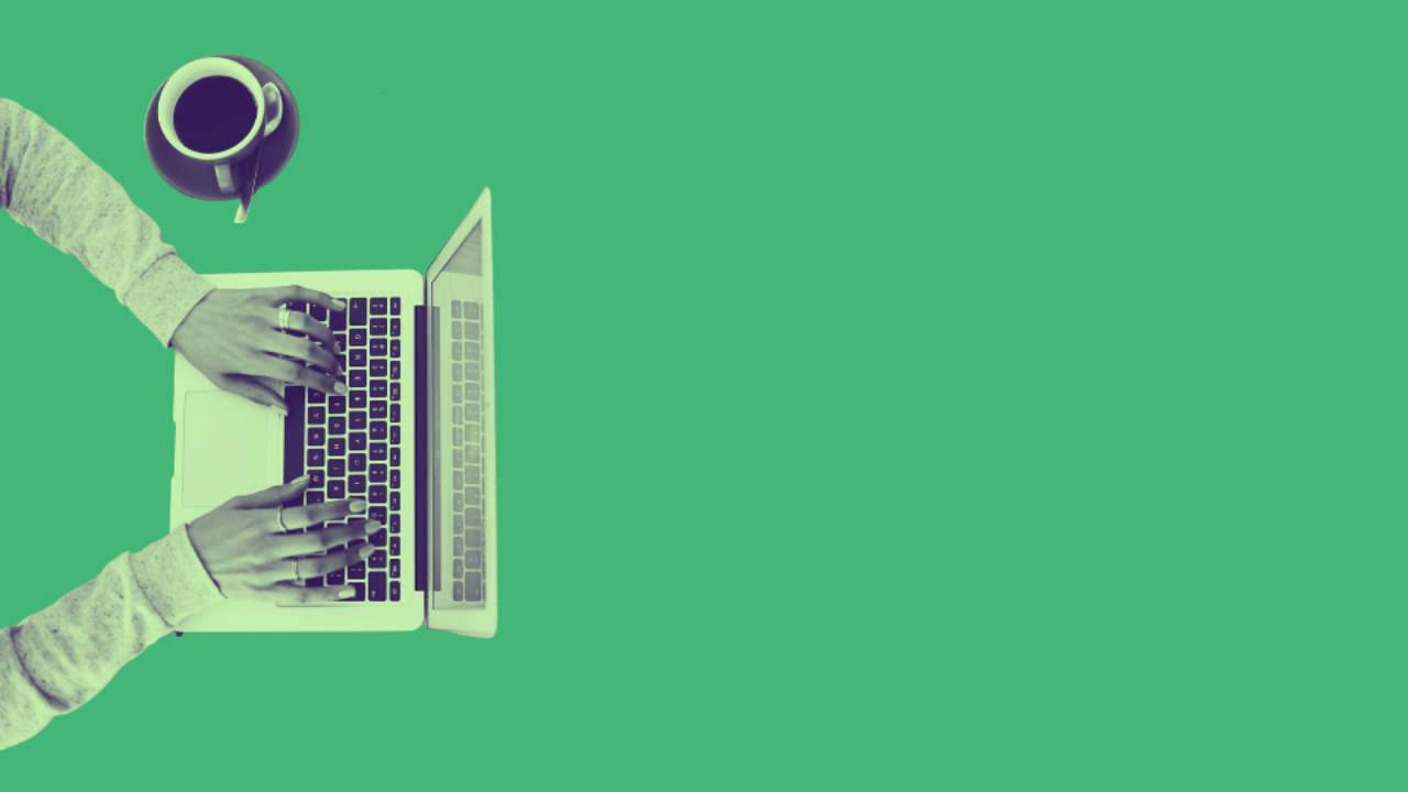 Person working on a laptop, updating a website