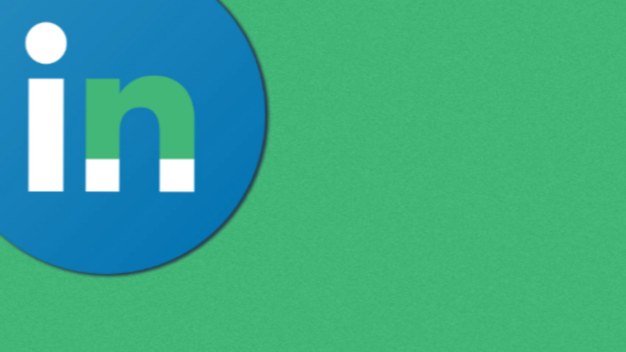LinkedIn logo but the n has white tips like a magnet