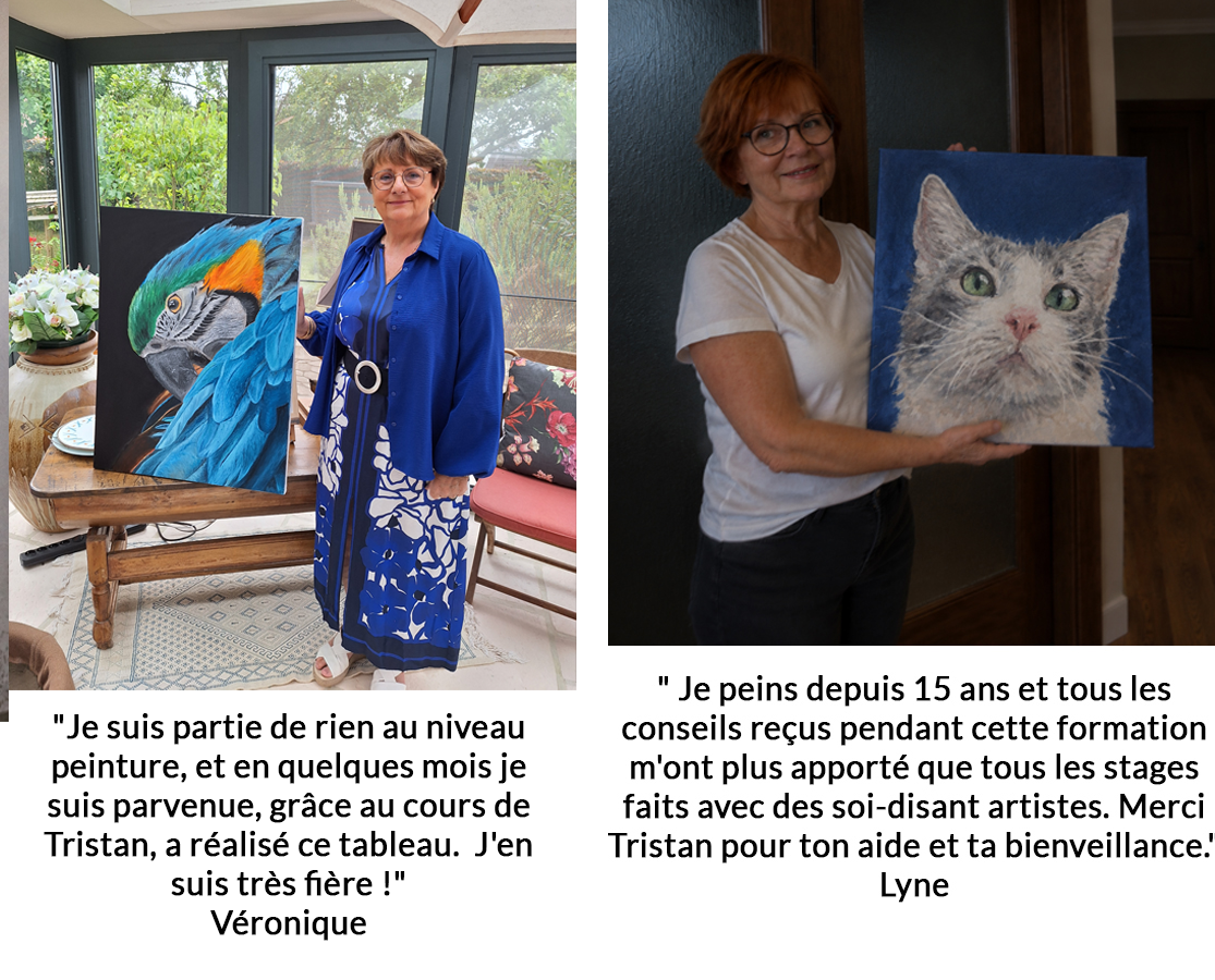 Lyne partage sa création réalisée grâce aux cours de dessin et peinture en ligne.