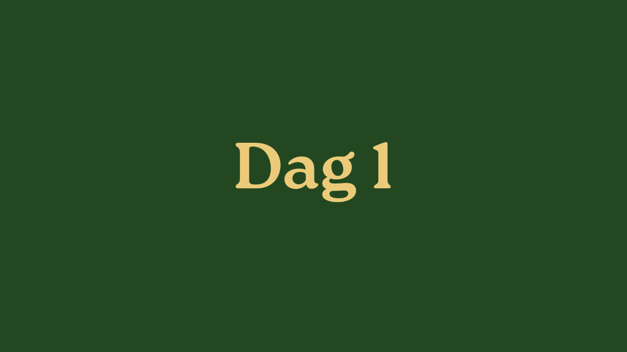 Dag 1