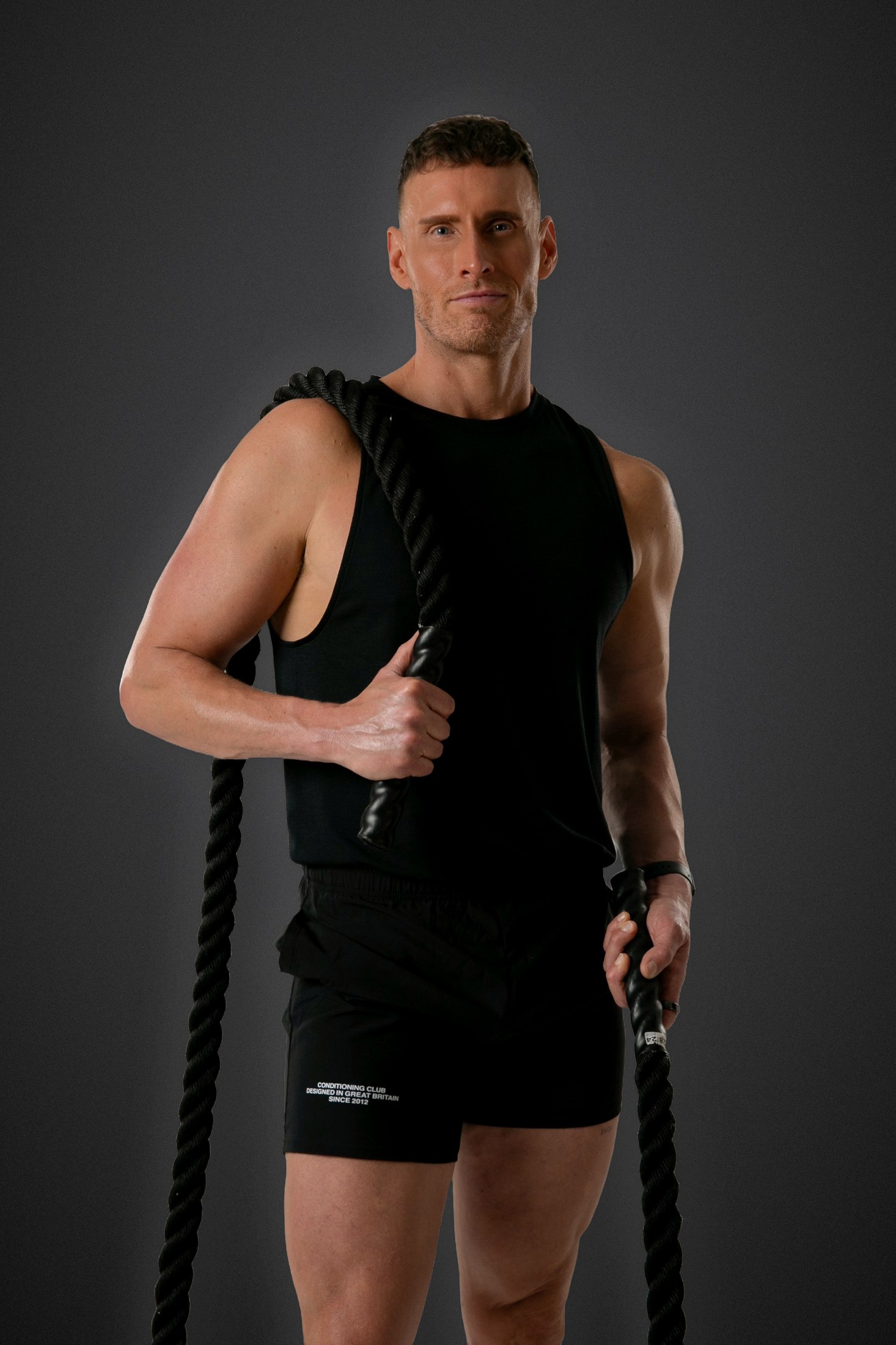 Luke Hines with battle ropes