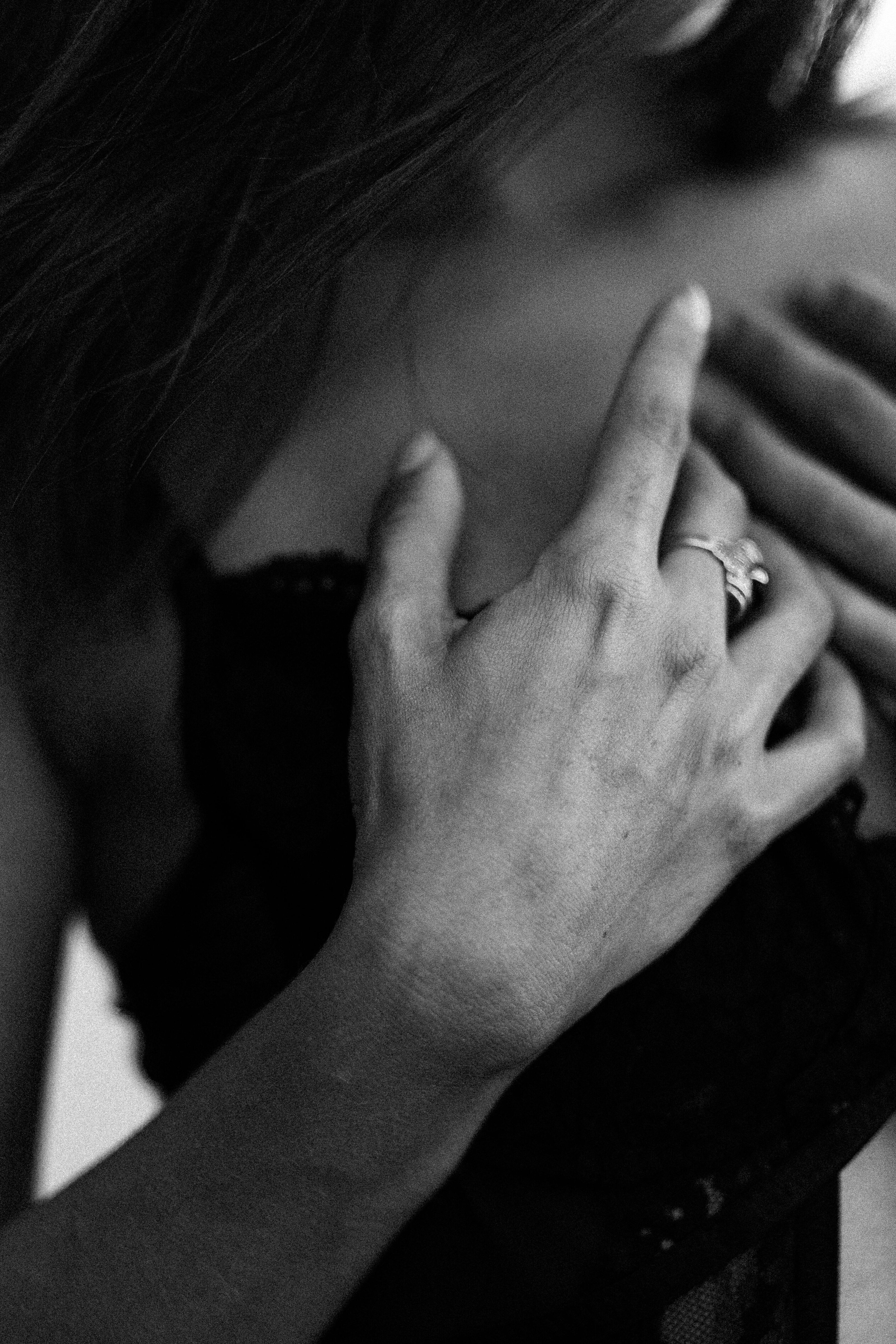 Hand on shoulder