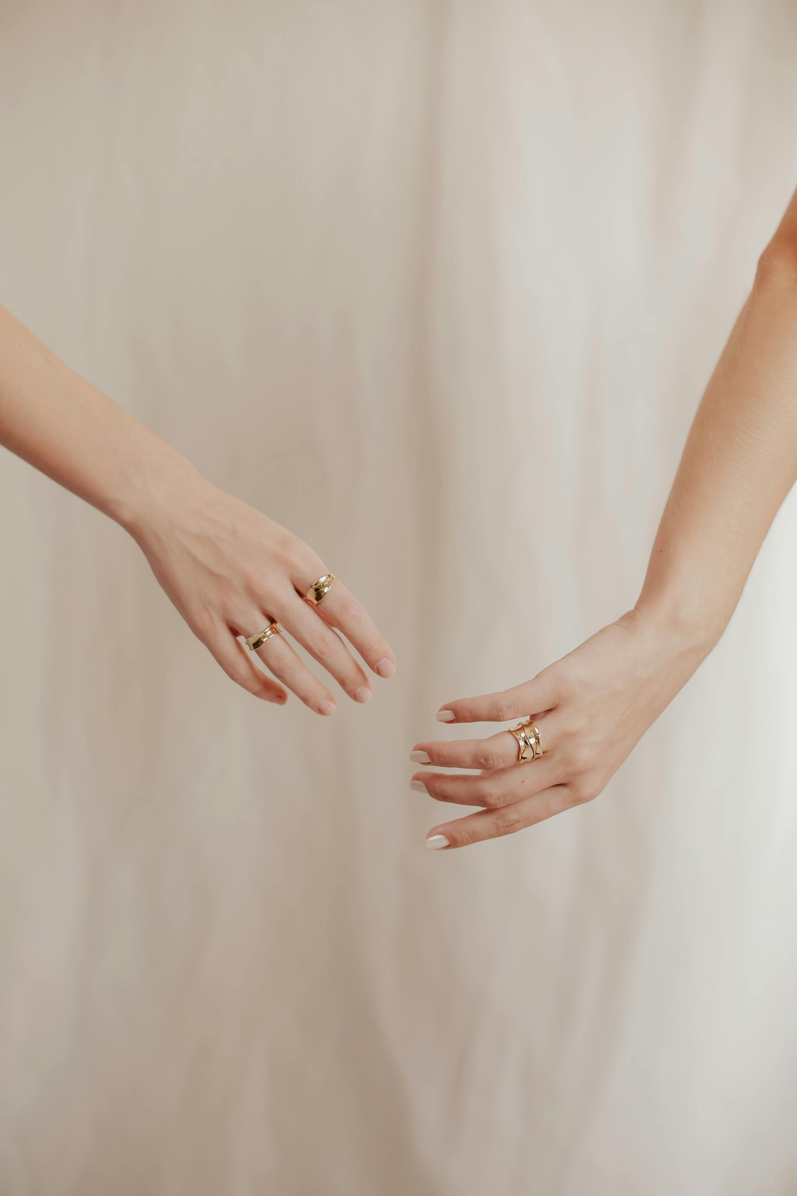 Hands meeting softly