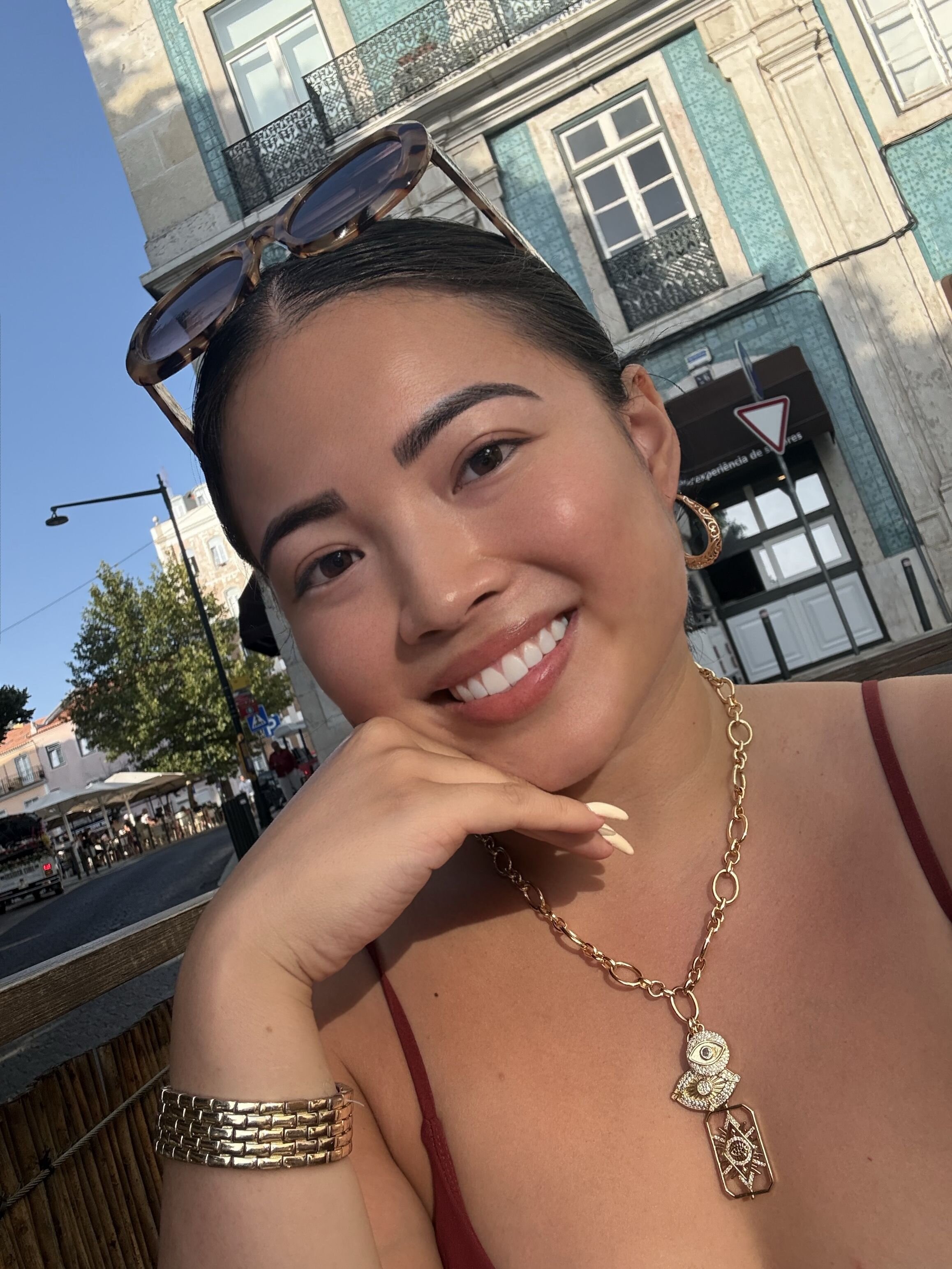 Megan smiling in a close-up selfie