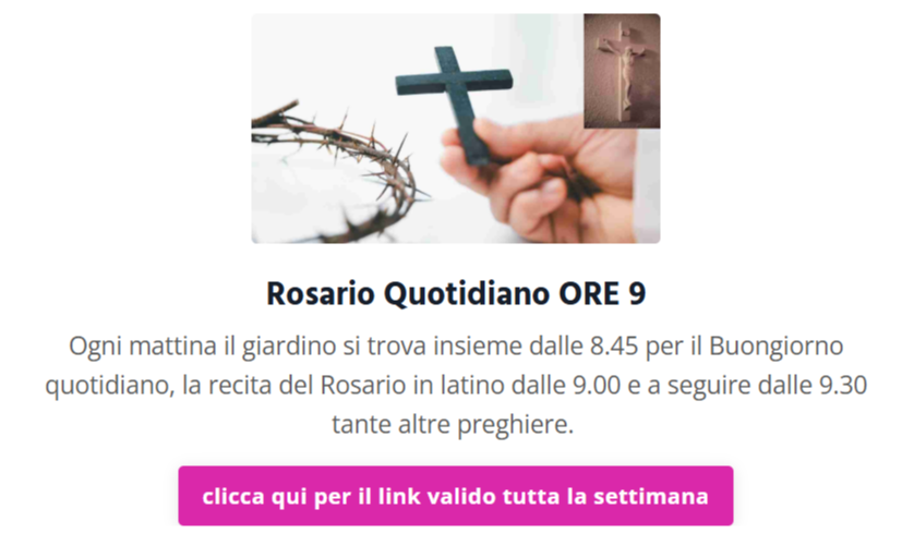 CLICCA SULL'IMMAGINE PER ACCEDERE AL ROSARIO QUOTIDIANO