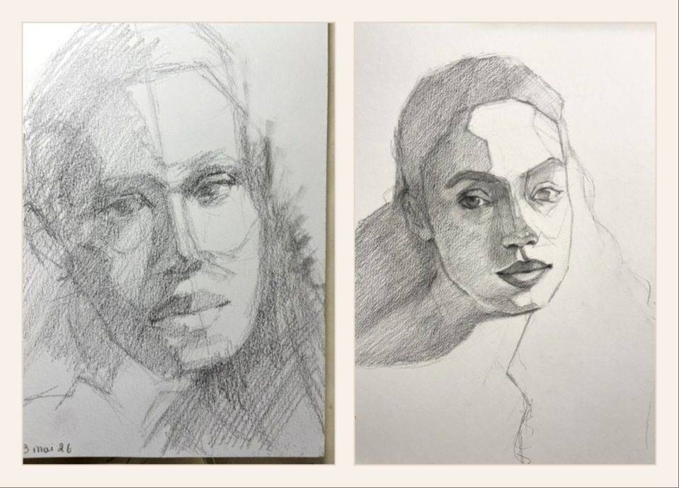 Student drawing made before the lesson
