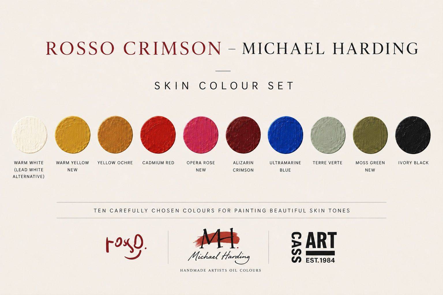 Rosso Crimson x Michael Harding Skin Colour Set — the ten colours
