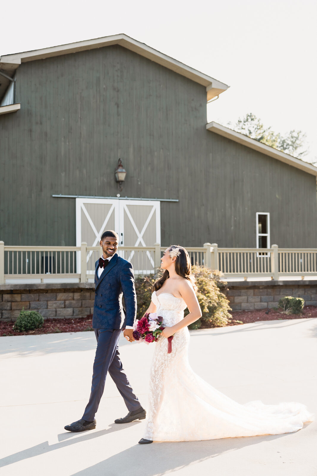 Couple walking at the Hustler Shootout