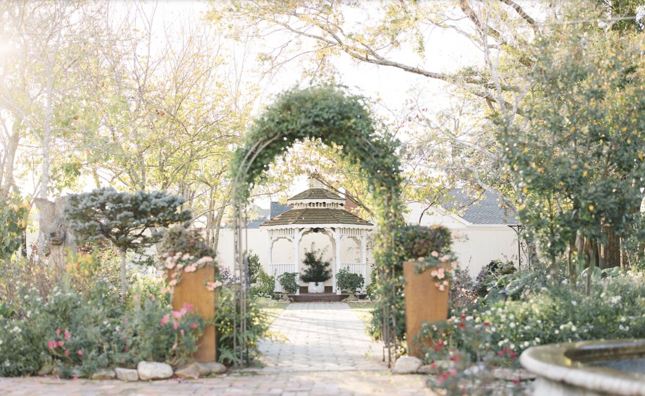 Garden path to the gazebo at Lillian Gardens