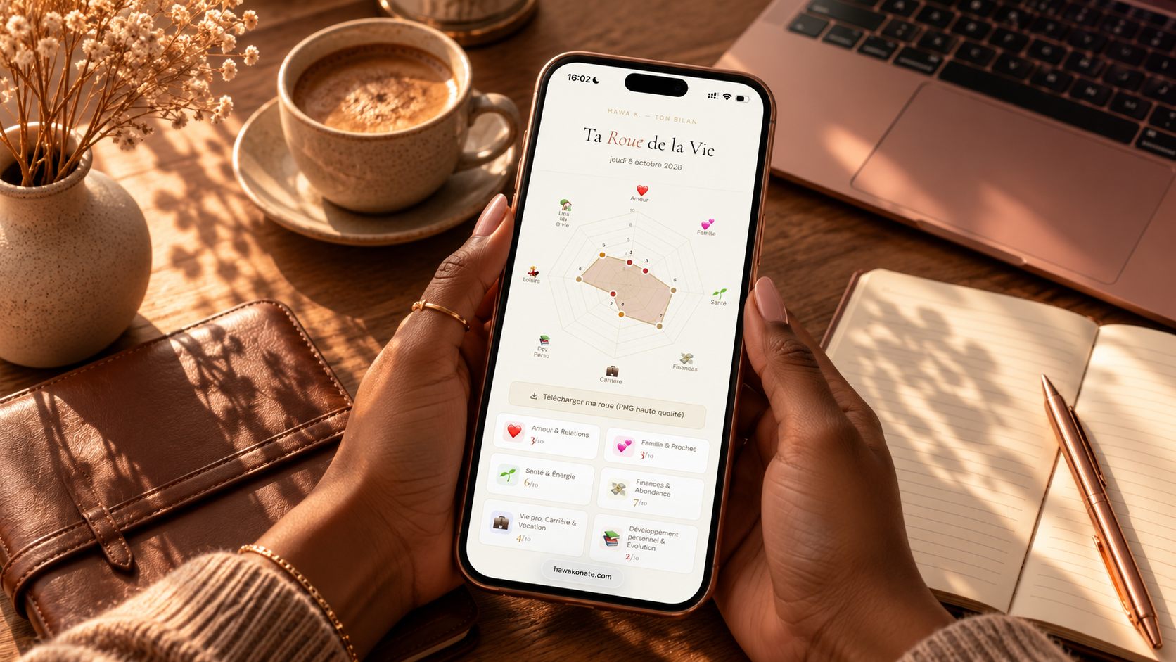 Ta Roue de la Vie — outil coaching Hawa K.