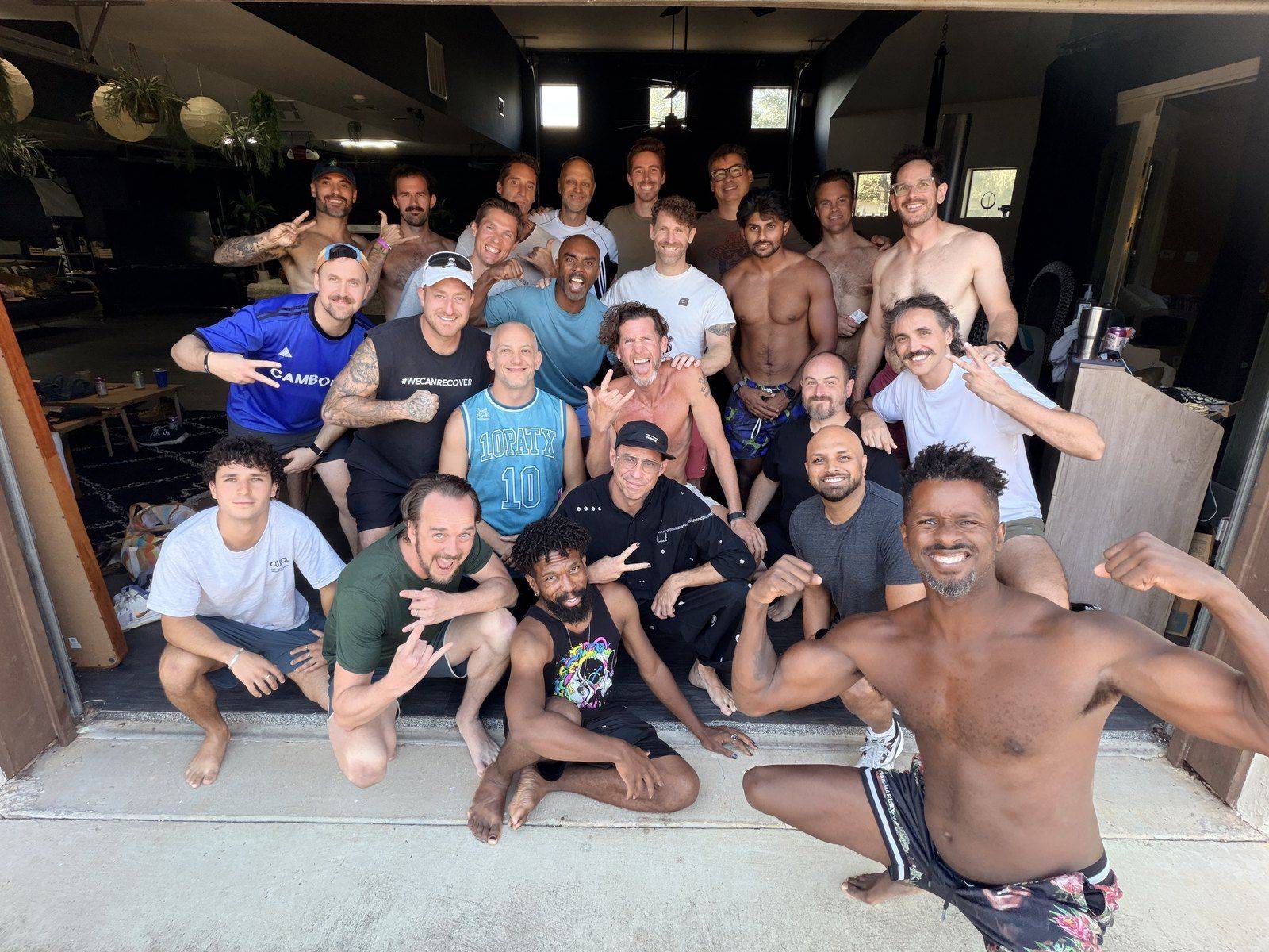 The Standard brotherhood together after a men's work session