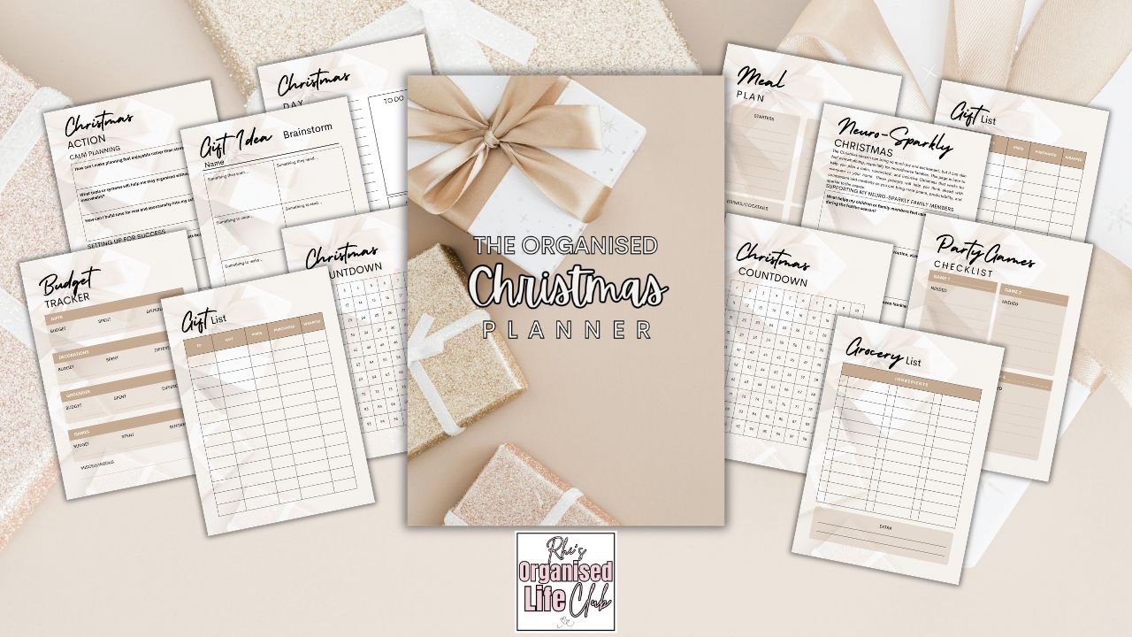 The Organised Christmas Planner Gold Edition printable pages