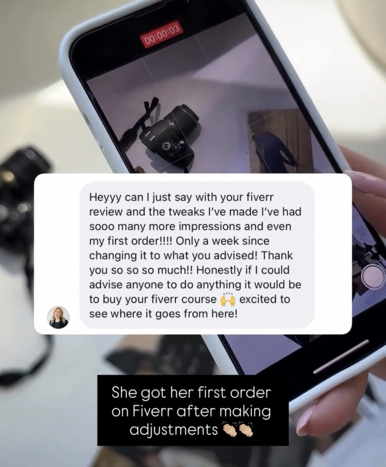 Fiverr review testimonial screenshot