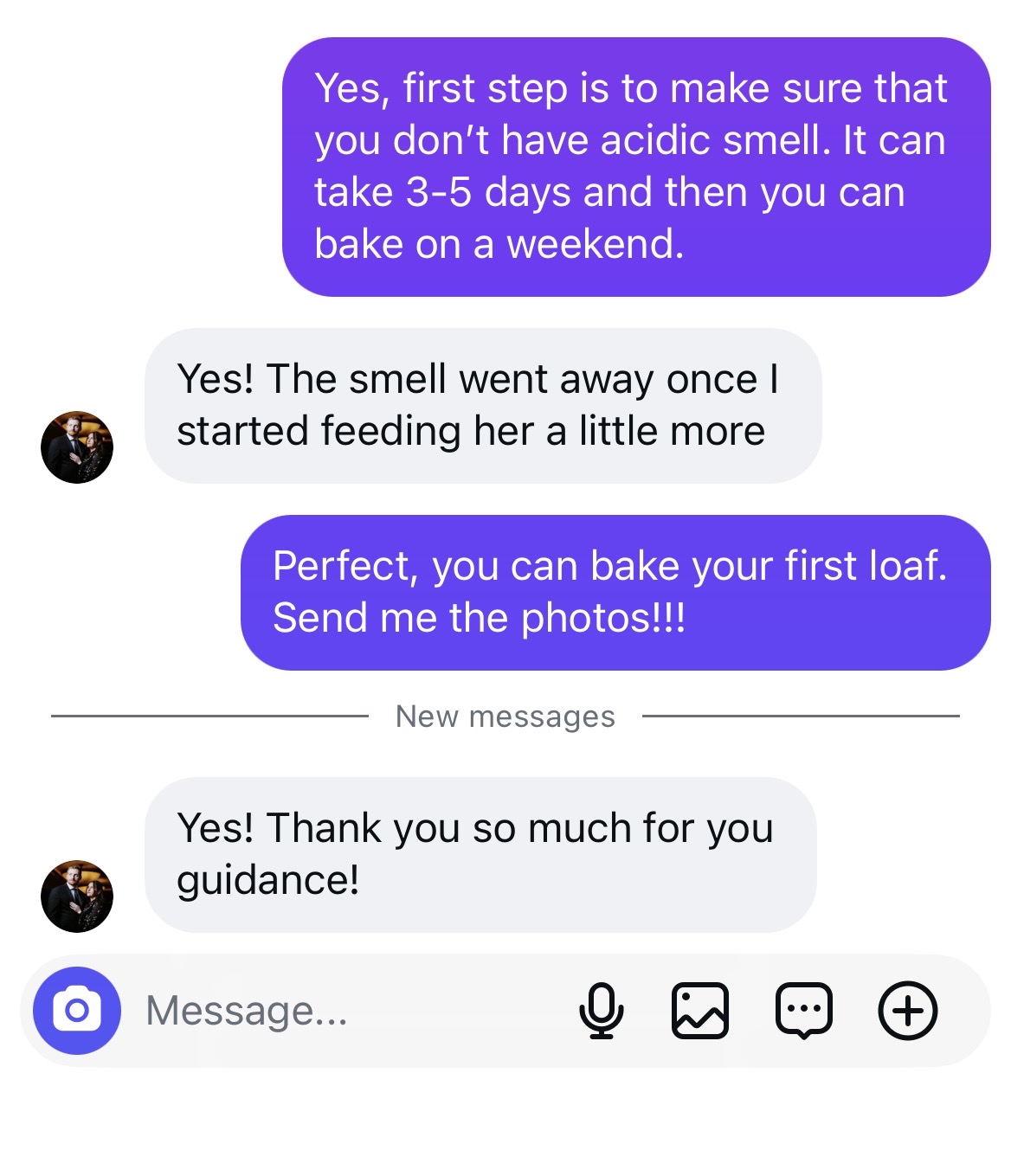 Loaf baked by a TheSourdoughBakes student