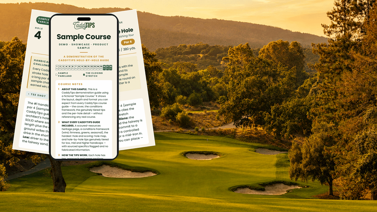 Sharon Heights Golf Course Tips
