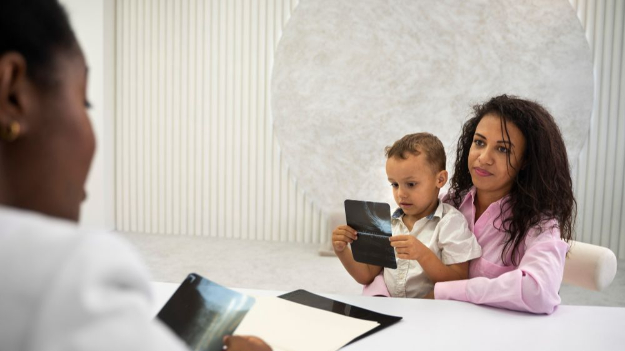 parent and child therapy session warm office