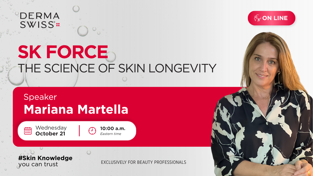 SK-FORCE The Science of Skin Longevity — webinar con Mariana Martella, martes 20 de octubre 10:00 a.m. EST