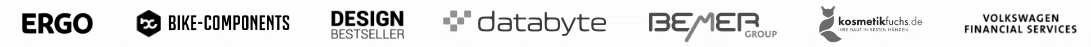ERGO, Bike-Components, Design Bestseller, databyte, BEMER Group, Kosmetikfuchs, Volkswagen Financial Services
