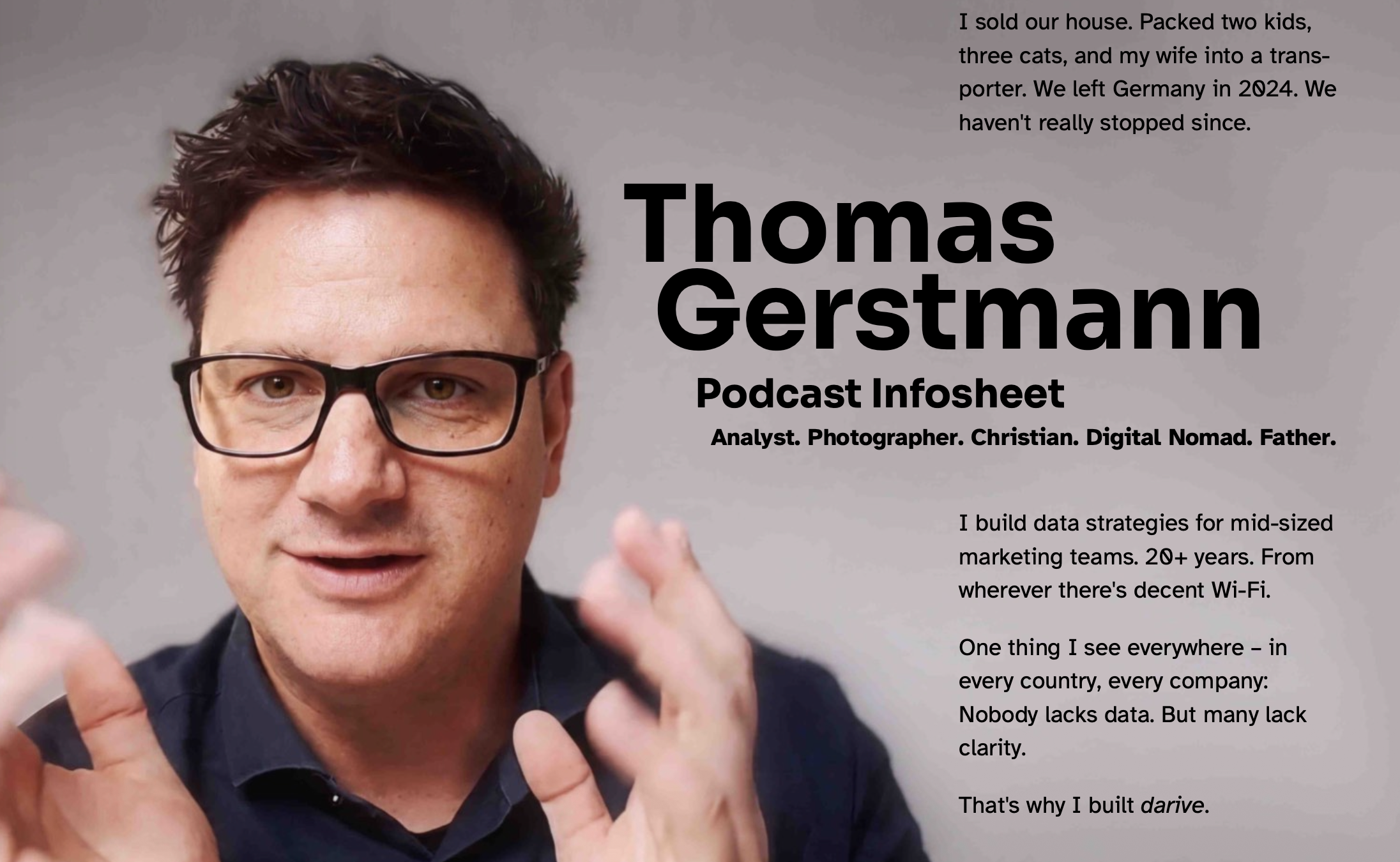 Podcast Infosheet - Thomas Gerstmann - darive