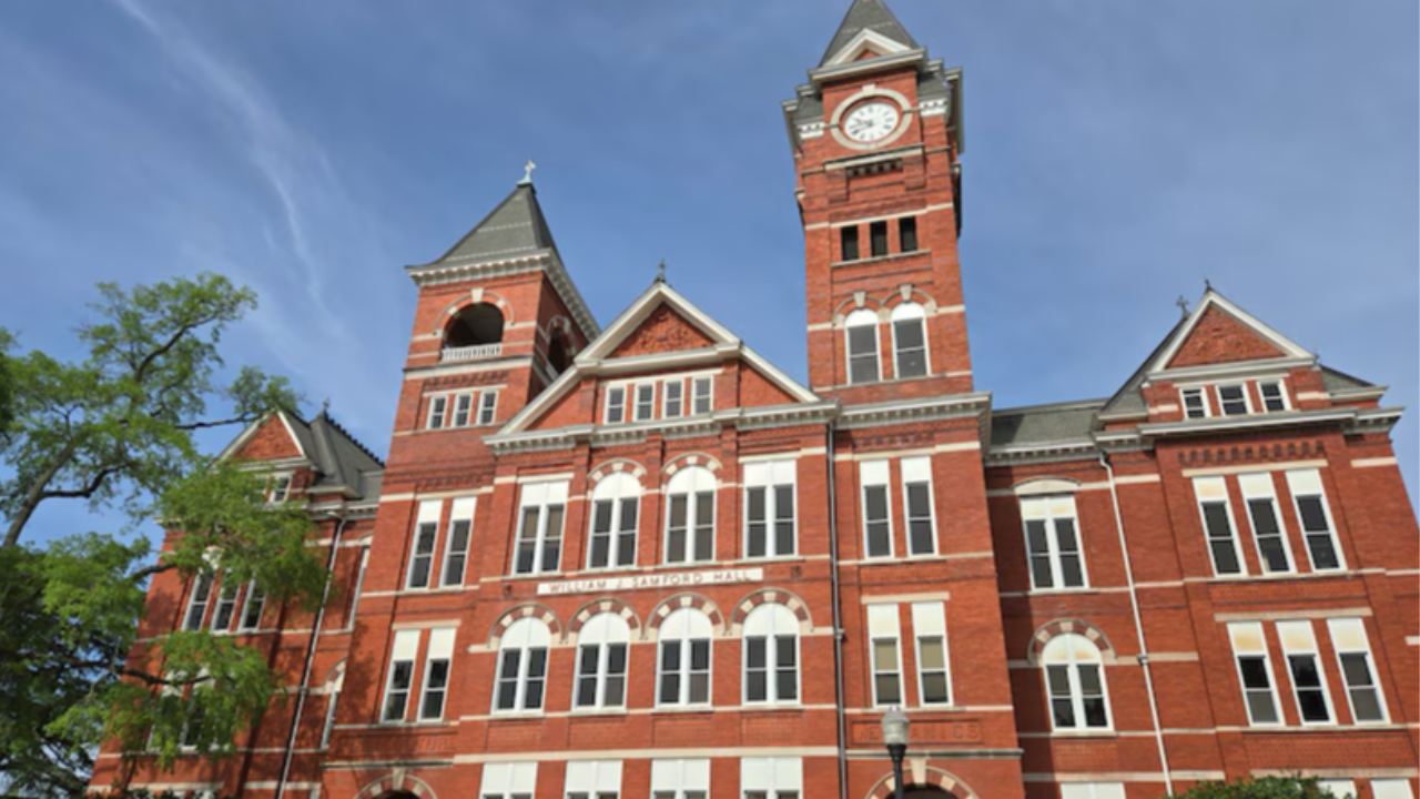 Auburn University building used for an article on curriculum, governance, and institutional power.