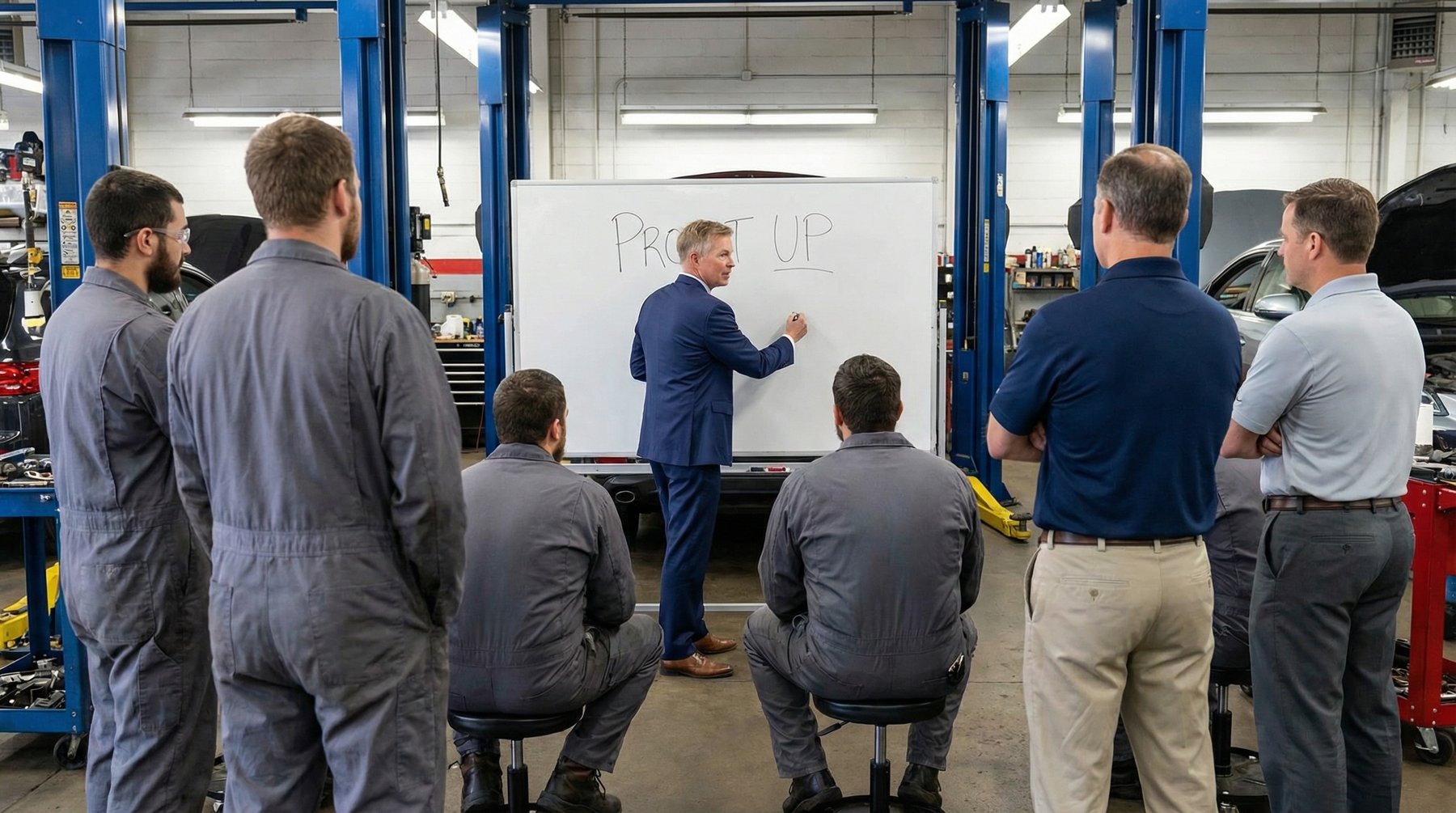 Eric Svedberg coaching a shop team