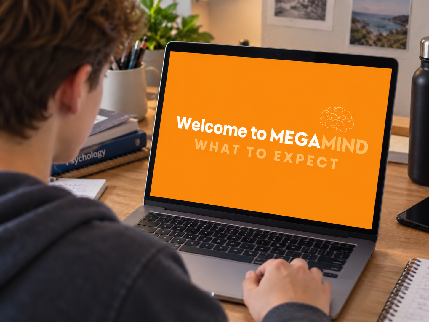 A study space with the Mega Mind programme
